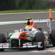 Adrian Sutil cayó en Q2 en Spa