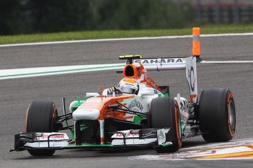 Adrian Sutil cayó en Q2 en Spa