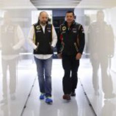 Gerard López y Eric Boullier en Spa