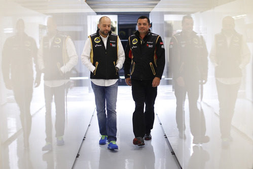 Gerard López y Eric Boullier en Spa