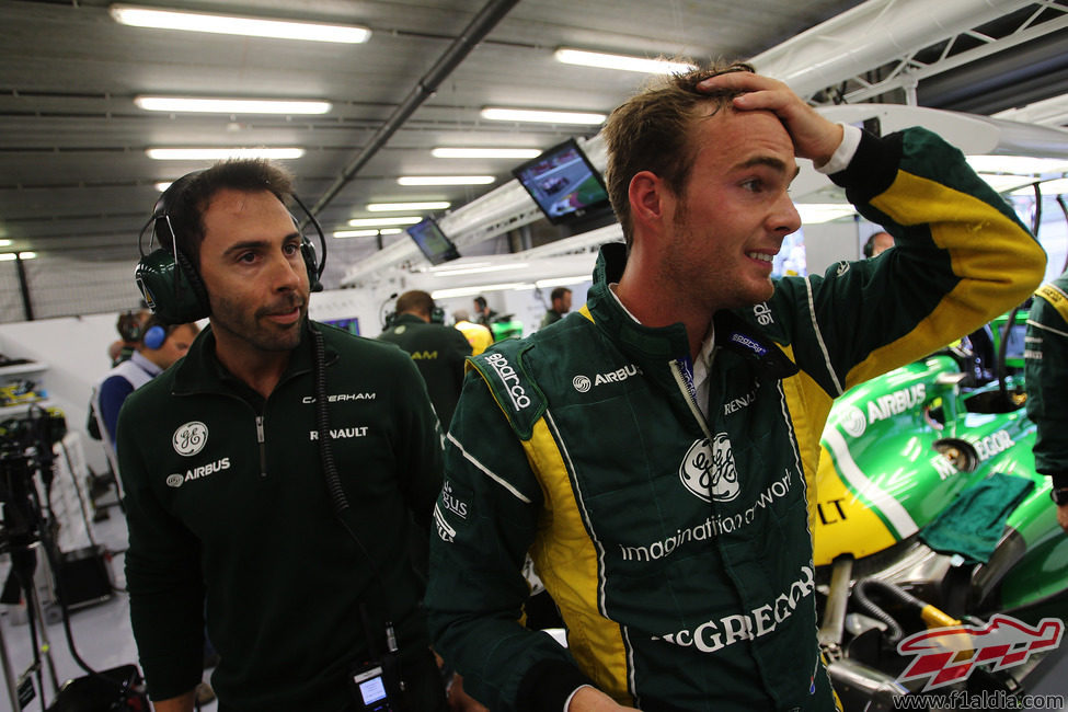 Giedo van der Garde, exhausto tras la clasificación