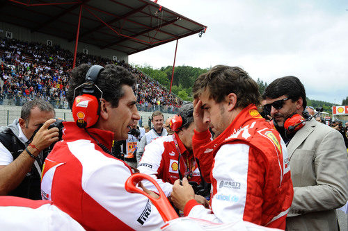 Andrea Stella prepara la carrera junto a Alonso