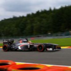 Nico Hülkenberg a toda velocidad en el GP de Bélgica 2013