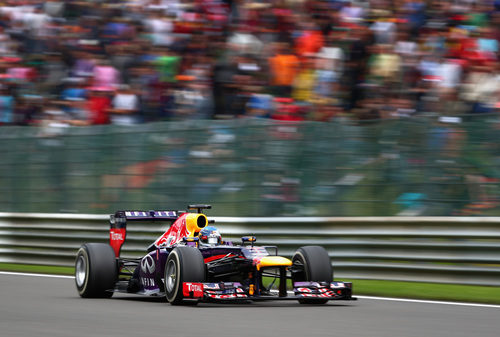 Sebastian Vettel lideró con comodidad en Bélgica