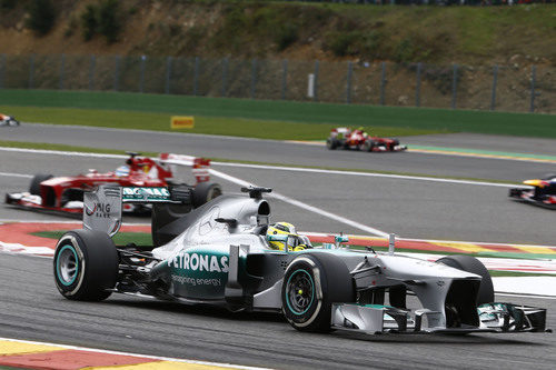 Nico Rosberg pudo mantener la cuarta plaza