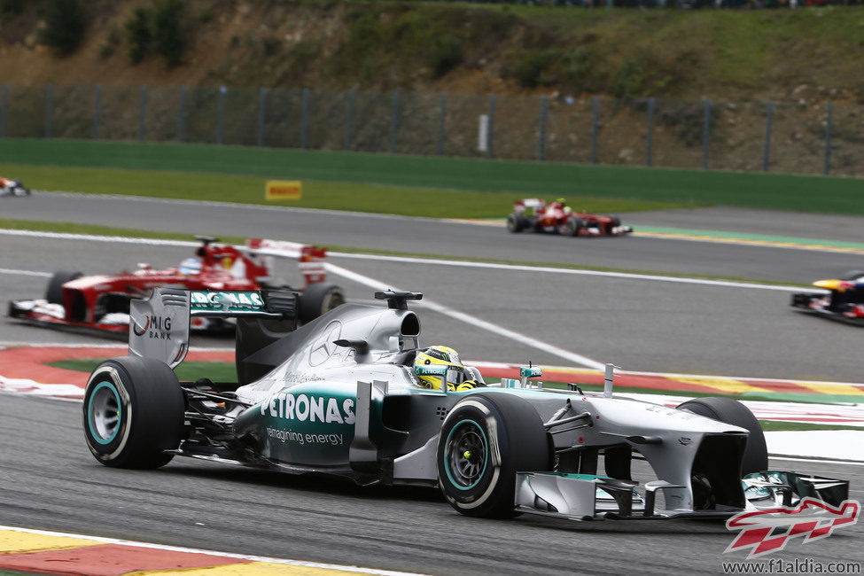 Nico Rosberg pudo mantener la cuarta plaza