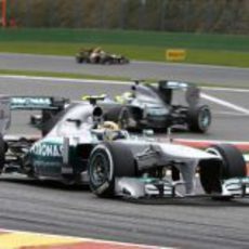 Lewis Hamilton se subió al podio en Spa