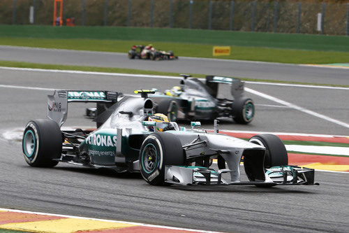 Lewis Hamilton se subió al podio en Spa