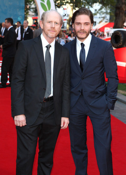 Ron Howard y Daniel Brühl en el estreno de 'Rush'