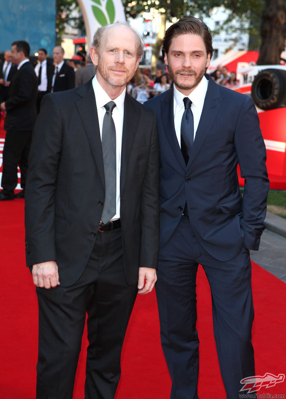 Ron Howard y Daniel Brühl en el estreno de 'Rush'