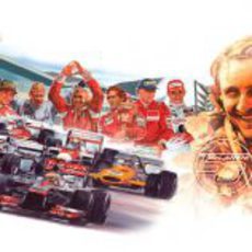 Dibujo para recordar los 50 años de McLaren