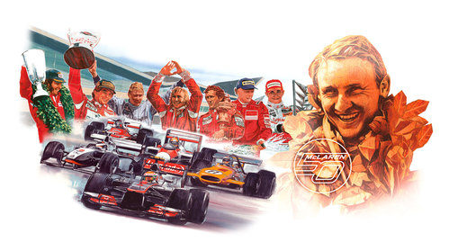 Dibujo para recordar los 50 años de McLaren