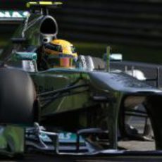 Primer plano del Mercedes de Lewis Hamilton