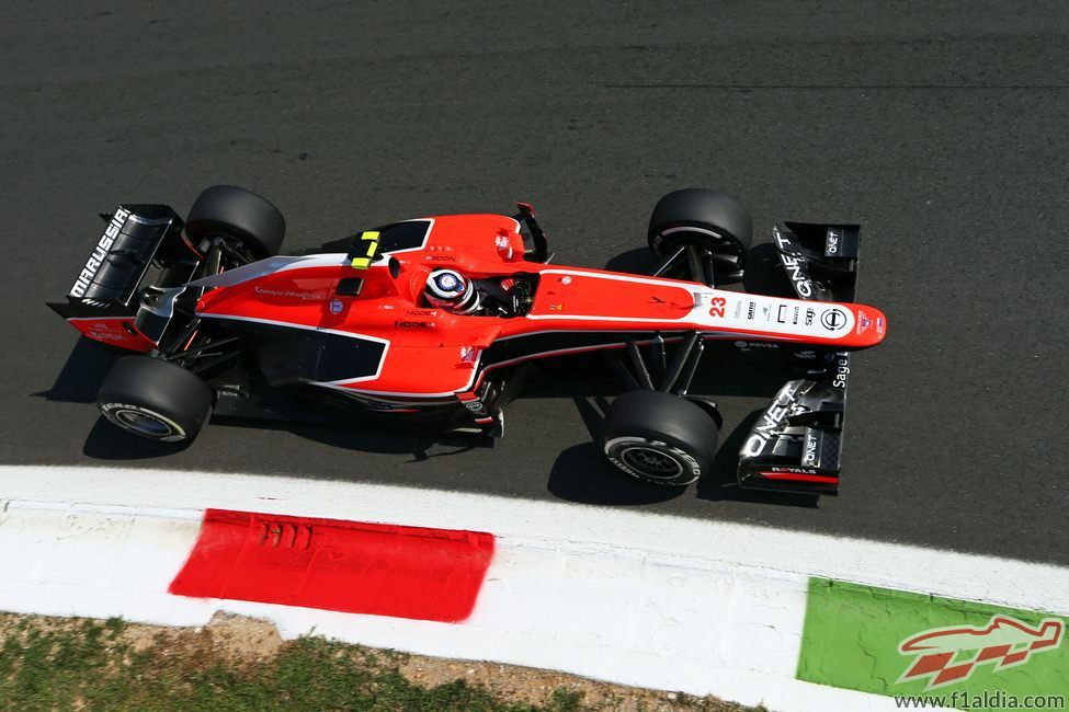 Max Chilton prueba los neumáticos medios en Monza