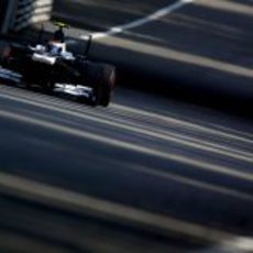 Valtteri Bottas afronta una pequeña subida en Monza