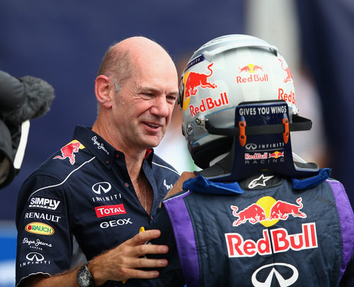 Adrian Newey, contento con Sebastian Vettel