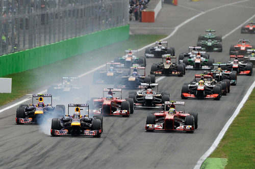 Salida del Gran Premio de Italia 2013