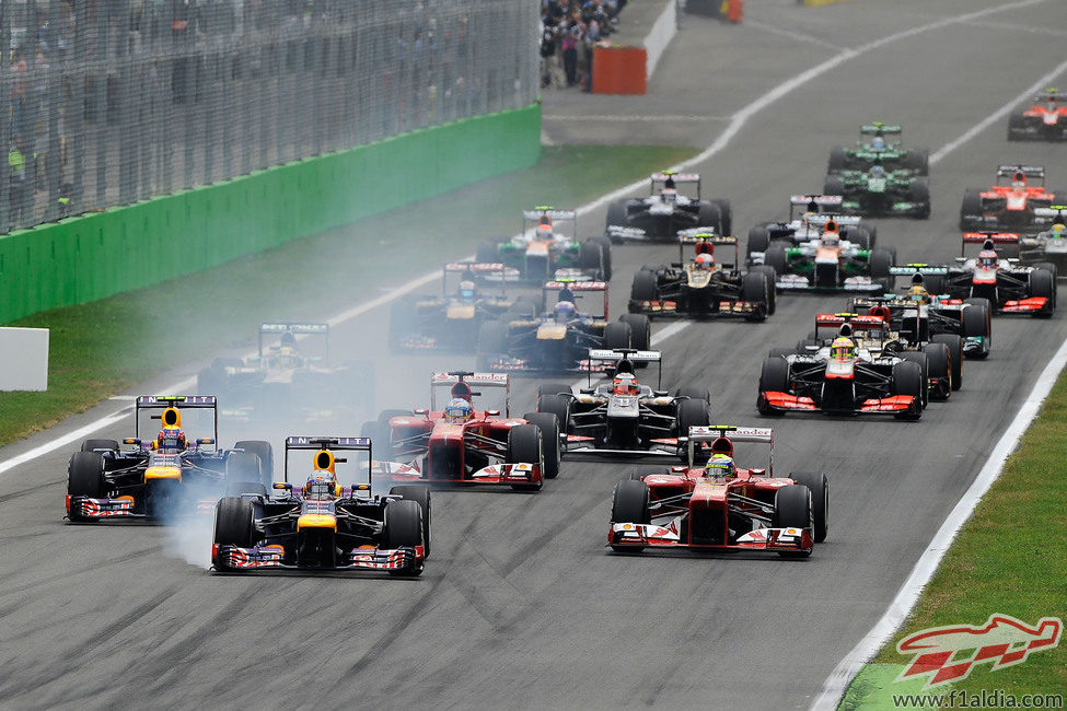Salida del Gran Premio de Italia 2013