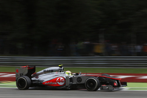 Sergio Pérez no pudo entrar en el top ten en Monza