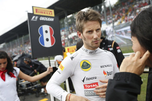 Romain Grosjean se concentra para afrontar el GP de Italia 2013