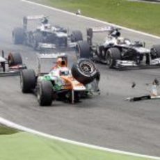 Accidente de Paul di Resta en el GP de Italia 2013