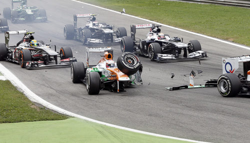 Accidente de Paul di Resta en el GP de Italia 2013