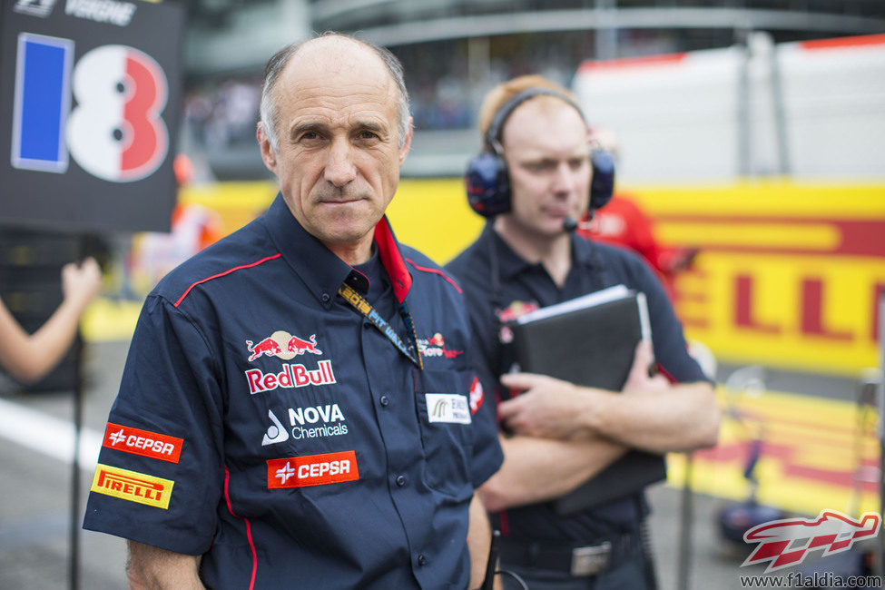 Franz Tost en la parrilla del Gran Premio de Italia