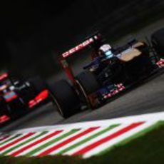 Jean-Eric Vergne afronta una recta en Monza