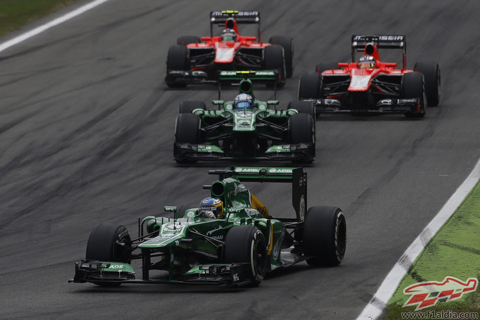 Charles Pic a por otra de las curvas del trazado de Monza