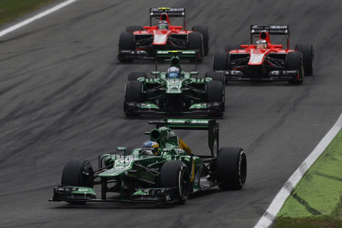 Charles Pic a por otra de las curvas del trazado de Monza