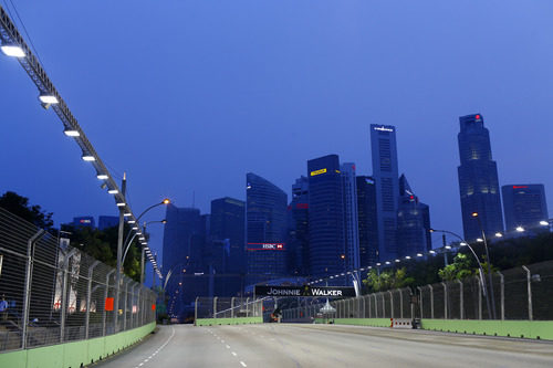 Recta del circuito de Marina Bay