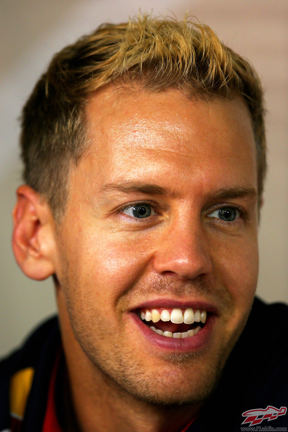 Sebastian Vettel, sonriente en Singapur