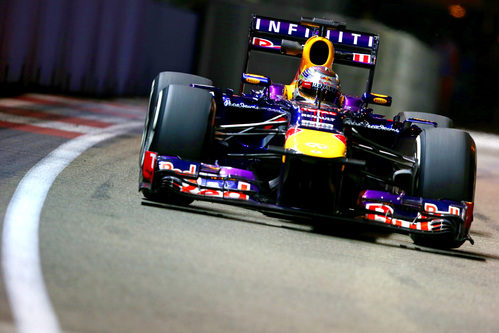 Sebastian Vettel rueda en Singapur