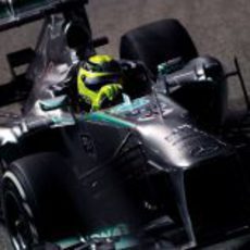 Primer plano de Nico Rosberg en Singapur