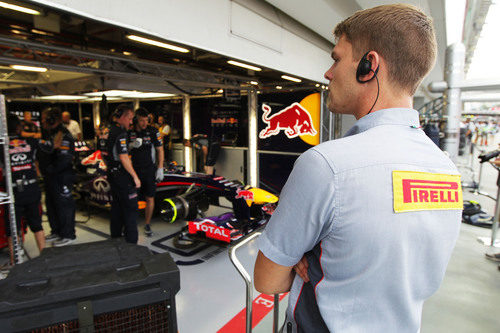 Pirelli observa la actividad en Red Bull