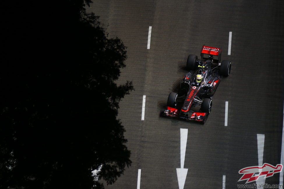 Vista de pájaro del coche de Sergio Pérez