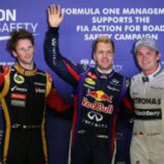 Rosberg, Vettel y Grosjean vuelan en Singapur