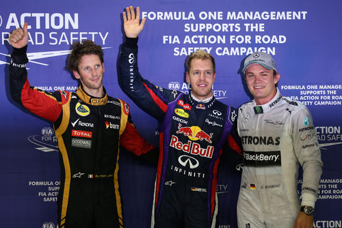 Rosberg, Vettel y Grosjean vuelan en Singapur
