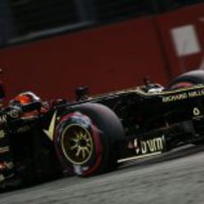 Romain Grosjean acabó tercero la clasificación en Singapur