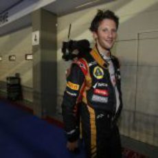 Sonrisa de triunfo de Romain Grosjean