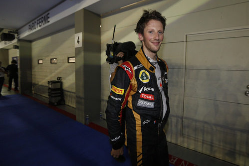 Sonrisa de triunfo de Romain Grosjean