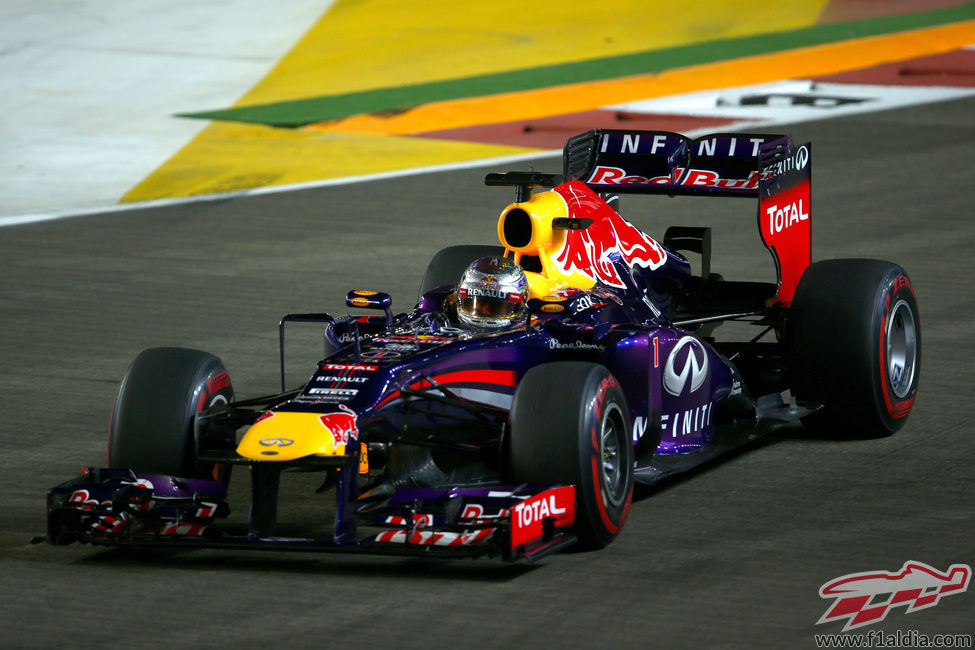 Sebastian Vettel estuvo imbatible en el GP de Singapur 2013