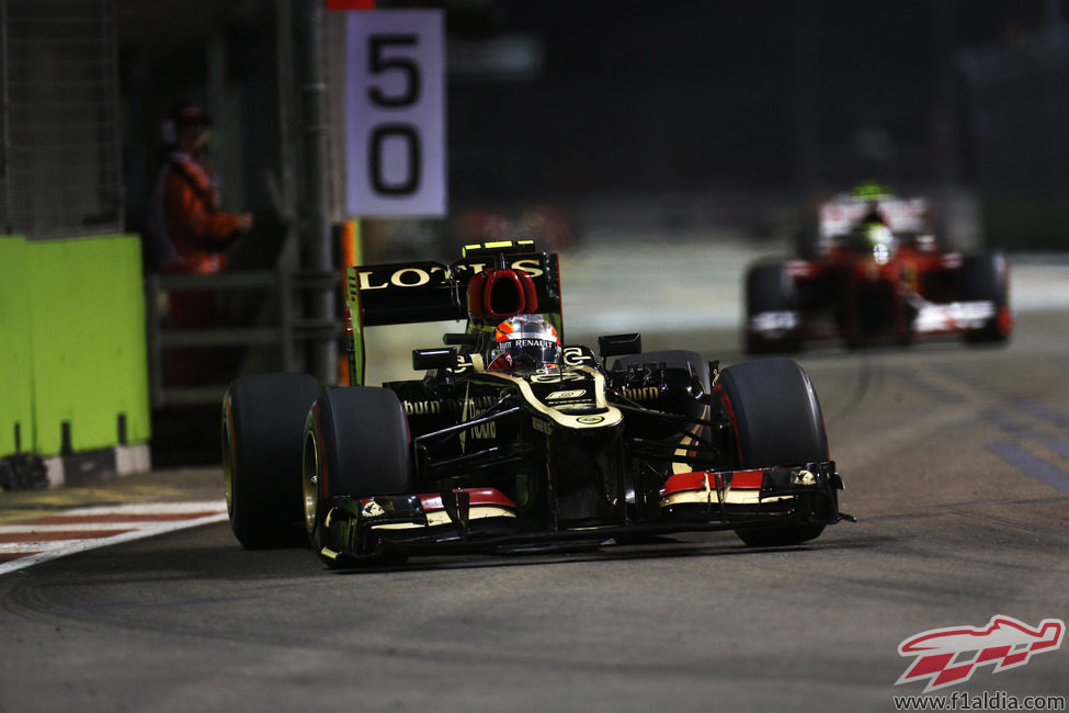 Abandono de Romain Grosjean en Singapur