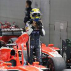 Esteban Gutiérrez termina la carrera en Singapur