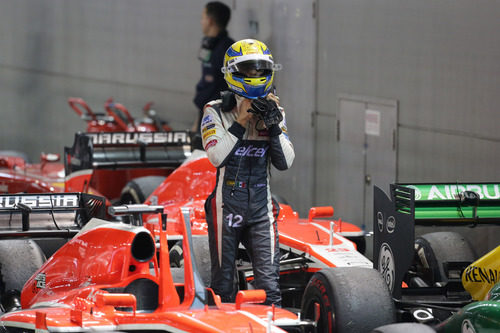 Esteban Gutiérrez termina la carrera en Singapur