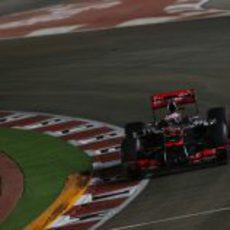 Curva para Jenson Button en Marina Bay