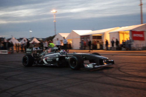 Derrapes de Sergey Sirotkin con el Sauber