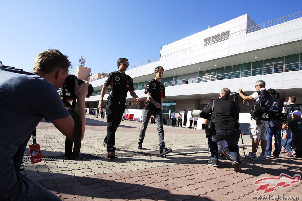 Romain Grosjean caminando en Yeongam