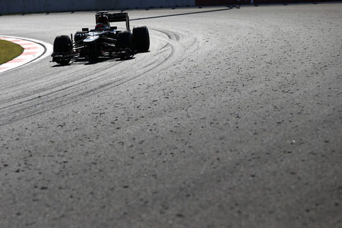 Kimi Räikkönen en la penúltima curva del circuito de Corea