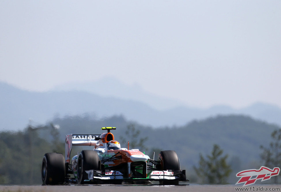 Adrian Sutil firmó una gran actuación con el Force India en Yeongam